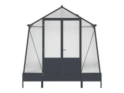 Tuinkas Van Polycarbonaat 9,1 M Met Grondplaat- Antraciet - Asarina