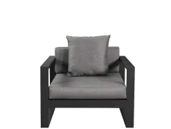 Tuinsalon Molokai In Aluminiun: Driezitsbank, 2 Fauteuils, Salontafel