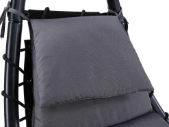 Tuinschommelstoel Met Parasol En Antracietkleurig Kussen - Waterbestendig - Moheli