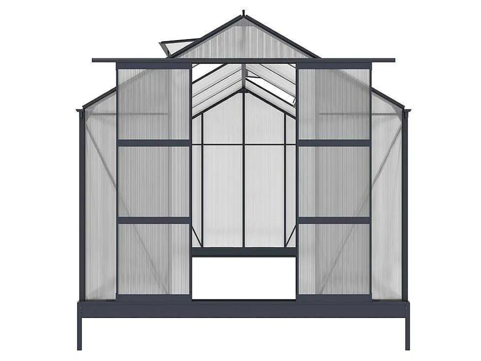 Tuinserre Corolle Ii 9 M Van Polycarbonaat - Antraciet