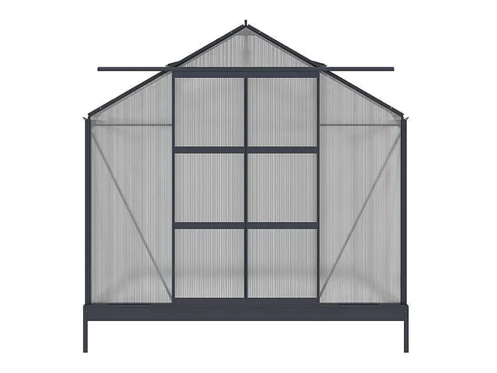 Tuinserre Van Polycarbonaat Anissa Met Basis - 5,9 M - Antraciet