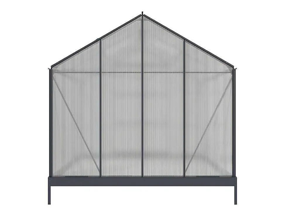 Tuinserre Van Polycarbonaat Anissa Met Basis - 5,9 M - Antraciet