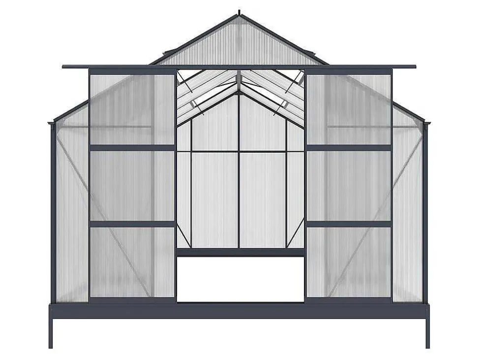 Tuinserre Van Polycarbonaat In 13M Kalida - Antraciet