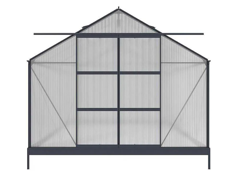 Tuinserre Van Polycarbonaat In 13M Kalida - Antraciet