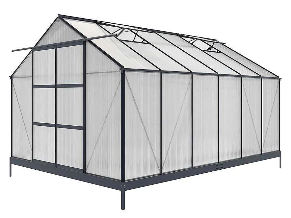 Tuinserre Van Polycarbonaat In 13M Kalida - Antraciet