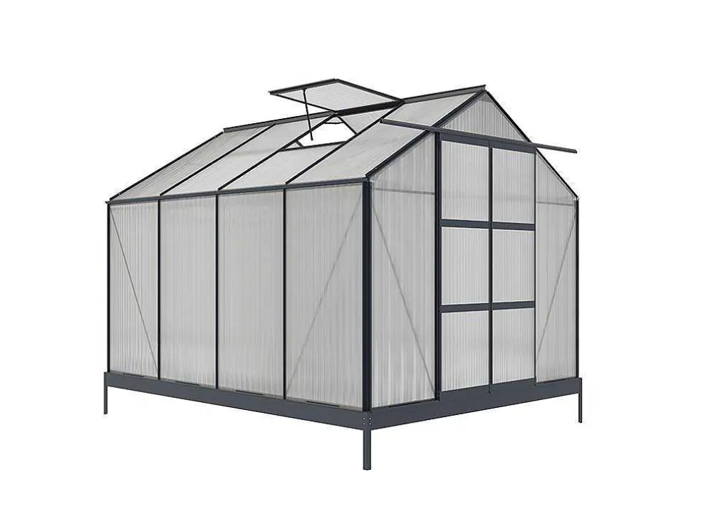 Tuinserre Van Polycarbonaat 7.5 M Greenea Ii - Antraciet