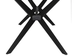 Tuintafel Van Acaciahout En Zwart Metaal Tobaga - L. 180 Cm