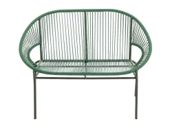 Tuinzithoek Van Gevlochten Harsdraden: Twee Fauteuils, Een Bank En Een Tafel - Kaki - Alios Iii Van Mylia