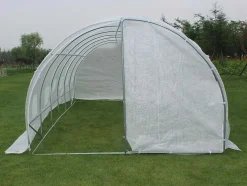 Tunnelkas Met Structuur Van Gegalvaniseerd Staal En Deur 18 M - L600 X B300 X H200 Cm - Alocasia