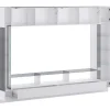 Tv-Wand Met Opbergruimte En Ledverlichting Van Gerookt Gehard Glas - Wit Gelakt - Briano