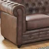 Tweezitsbank Chesterfield Van Microvezel Met Vintage Look