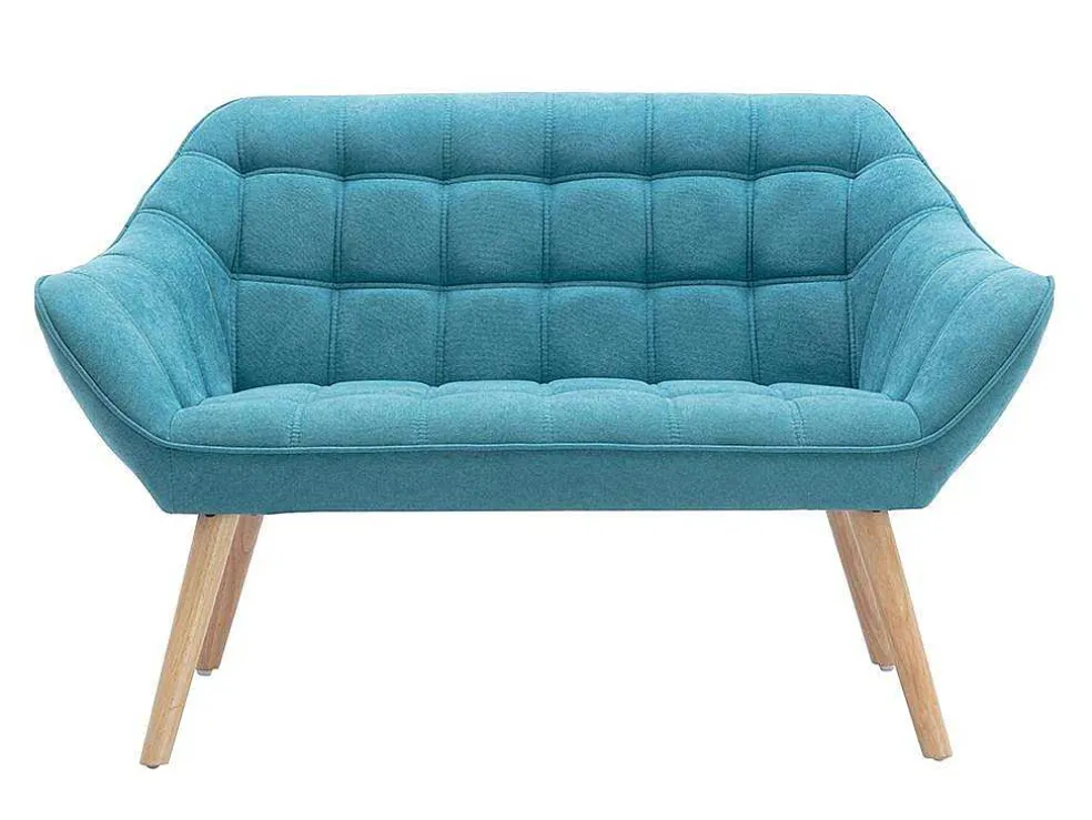 Tweezitsbank Van Stof Caserta - Blauw