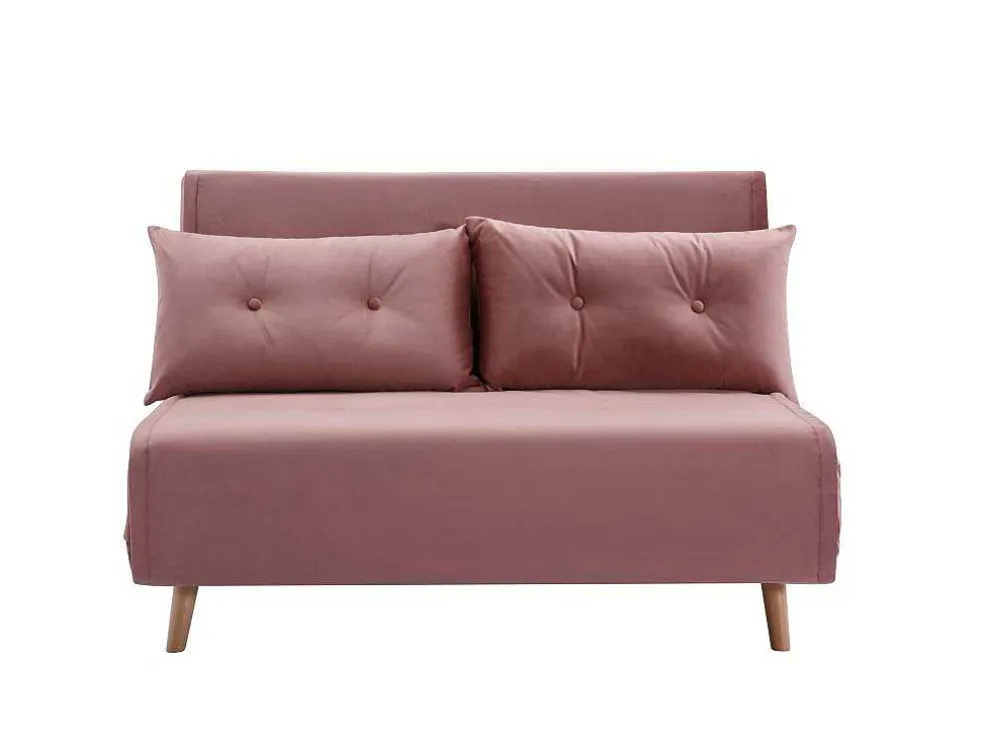 Tweezitsslaapbank Van Poederroze Velours Uribia