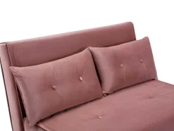 Tweezitsslaapbank Van Poederroze Velours Uribia