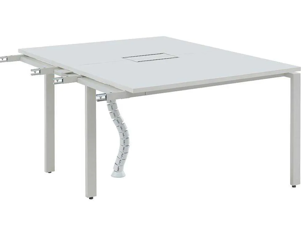 Uitbreiding Voor Bureau Bank 2 Personen - Wit - L120 Cm - Downtown
