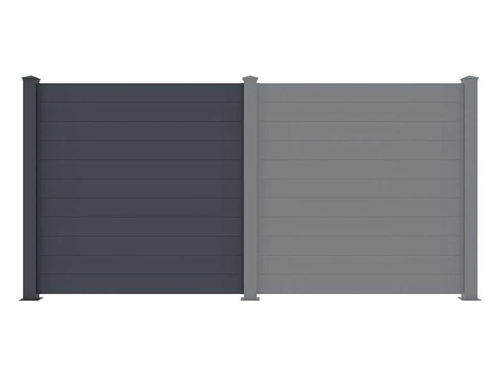 Uitbreiding Voor Het Hek H182 X L178,3 Cm In Donkergrijs Aluminium - Otavio