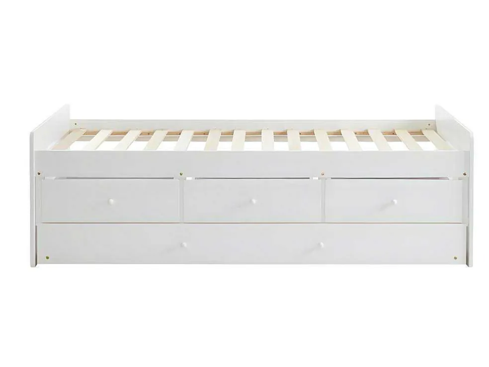 Uitschuifbaar Bed Titouan Met 3 Lades - 90X190Cm - Mdg En Dennenhout - Wi