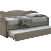 Uitschuifbare Slaapbank 2 X 90 X 190 Cm - Velours - Beige - Lenvia