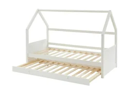 Uitschuifbed 2 X 90 X 190 Cm - Grenen - Wit + Matras - Hurra