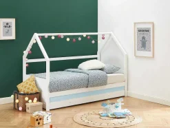 Uitschuifbed 2 X 90 X 190 Cm - Grenen - Wit + Matras - Hurra