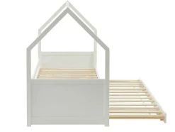 Uitschuifbed 2 X 90 X 190 Cm - Grenen - Wit + Matras - Hurra