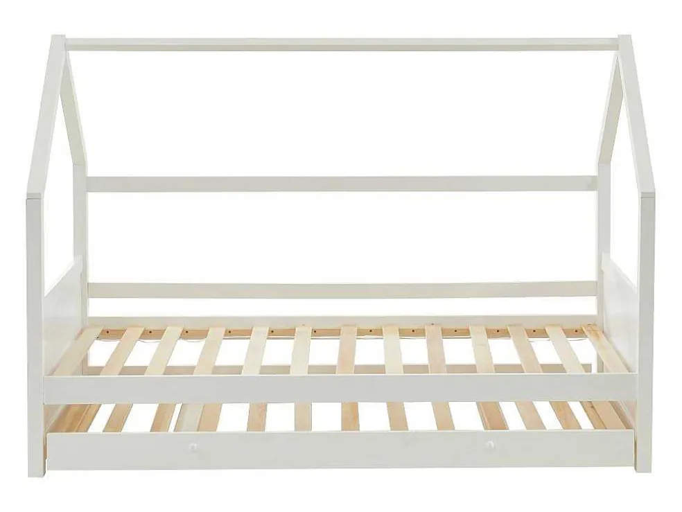 Uitschuifbed 2 X 90 X 190 Cm - Grenen - Wit - Hurra