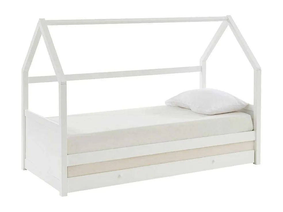 Uitschuifbed 2 X 90 X 190 Cm - Grenen - Wit - Hurra