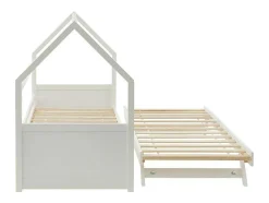 Uitschuifbed 2 X 90 X 190 Cm - Grenen - Wit - Hurra