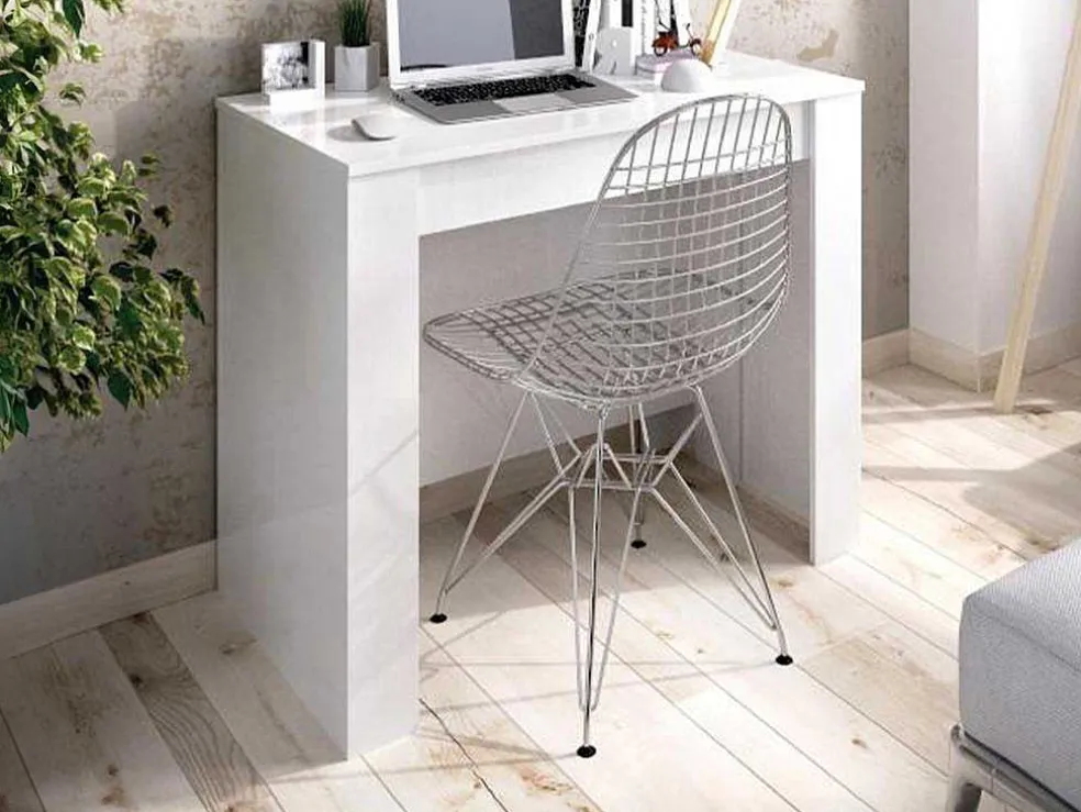 Uittrekbare Sidetabletafel Onega - 10 Personen - 4 Verlengstukken - Kleur: Wit