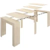 Uittrekbare Sidetabletafel Onega - 10 Personen - 4 Verlengstukken - Kleur: Eiken