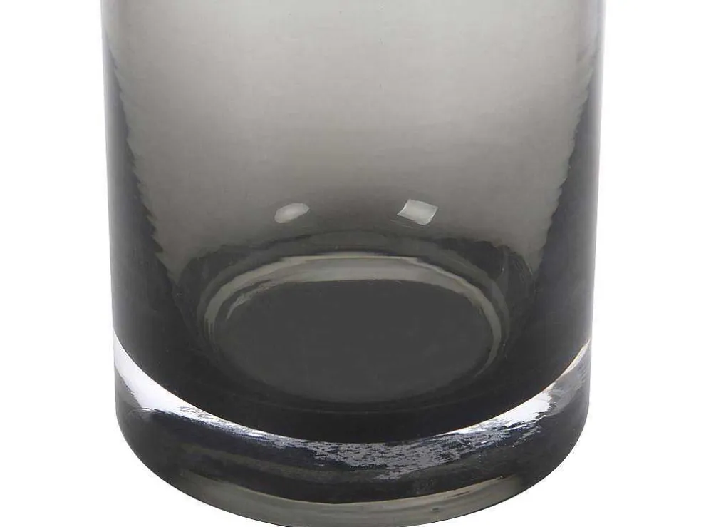 Vaas Van Getint Glas - D16,5 X H25 Cm - Glas - Gerookt Grijs - Valoit