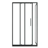 Vast Douchescherm Met Schuifdeur Met Industriele Stijl - Mat Zwart - 120 X 80 X 195 Cm - Toroni