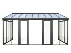 Veranda Van Aluminium En Polycarbonaat Met Uv-Bescherming - 15,8 M - Antraciet - Mathilda