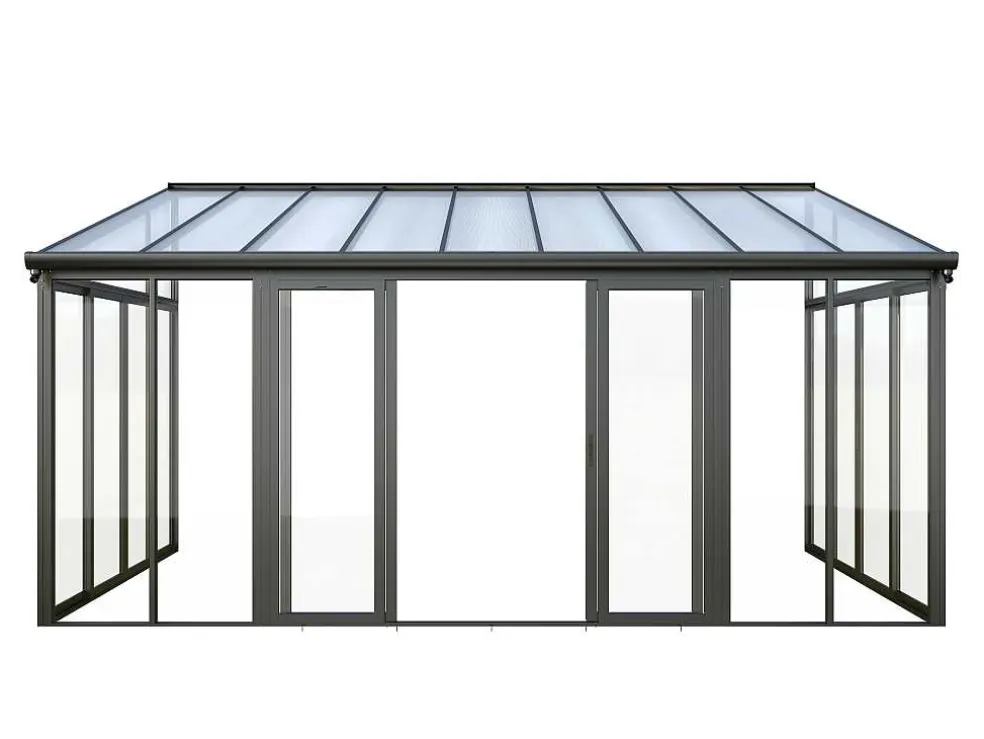 Veranda Van Aluminium En Polycarbonaat Met Uv-Bescherming - 15,8 M - Antraciet - Mathilda