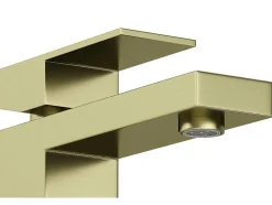 Vierkante Mechanische Mengkraan - H15,7 Cm - Goud Met Satijnglans - Vipava