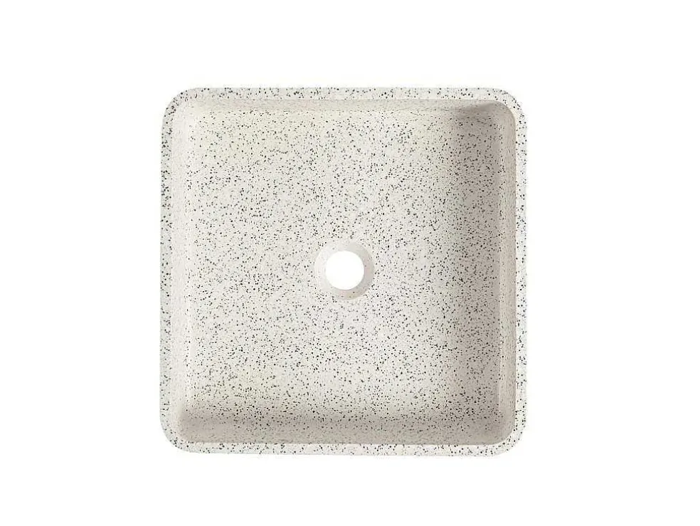 Vierkante Wastafel Om Te Plaatsen Van Terrazzo - L39 X B39 Cm - Stochi