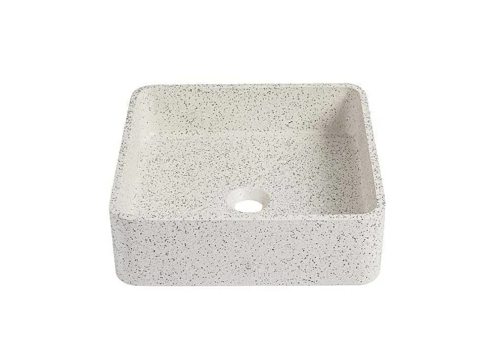 Vierkante Wastafel Om Te Plaatsen Van Terrazzo - L39 X B39 Cm - Stochi