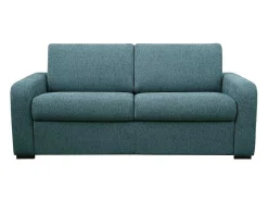 Vierzits Express Slaapbank - Stof - Blauw - Matras 14 Cm - Bevis