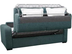 Vierzits Express Slaapbank - Stof - Blauw - Matras 14 Cm - Bevis