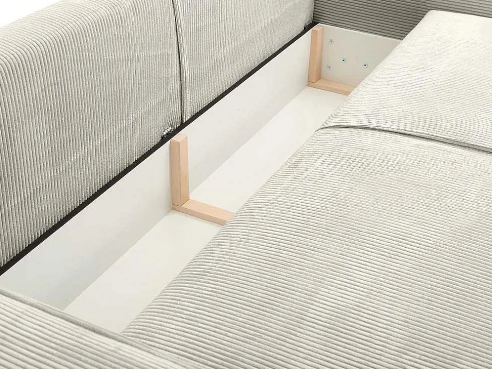 Vierzits Slaapbank Amelia Van Pascal Morabito - Ribfluweel - Beige