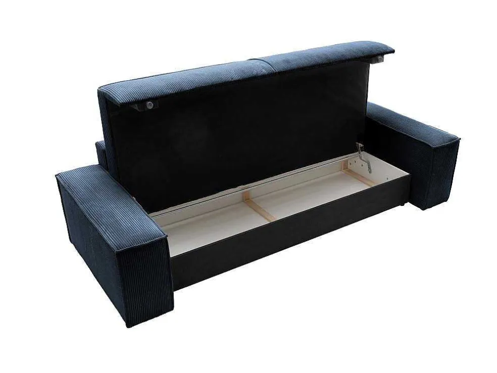 Vierzits Slaapbank Amelia Van Pascal Morabito - Ribfluweel - Blauw
