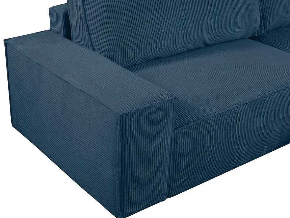 Vierzits Slaapbank Amelia Van Pascal Morabito - Ribfluweel - Blauw