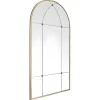 Vintage-Spiegel Van Metaal Palmyre - B80 X H150 Cm - Verouderd Goudkleurig