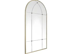 Vintage-Spiegel Van Metaal Palmyre - B80 X H150 Cm - Verouderd Goudkleurig