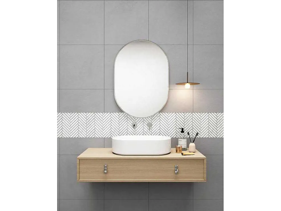 Vloer- En Wandmozaiek In Creme Marmer - Set Van 1M - Mandros