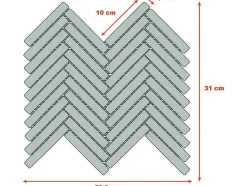 Vloer- En Wandmozaiek In Creme Marmer - Set Van 1M - Mandros
