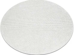 Vloerkleed Casablanca Plus Rond Creme Eenkleurig, Lus Cercle 150 Cm
