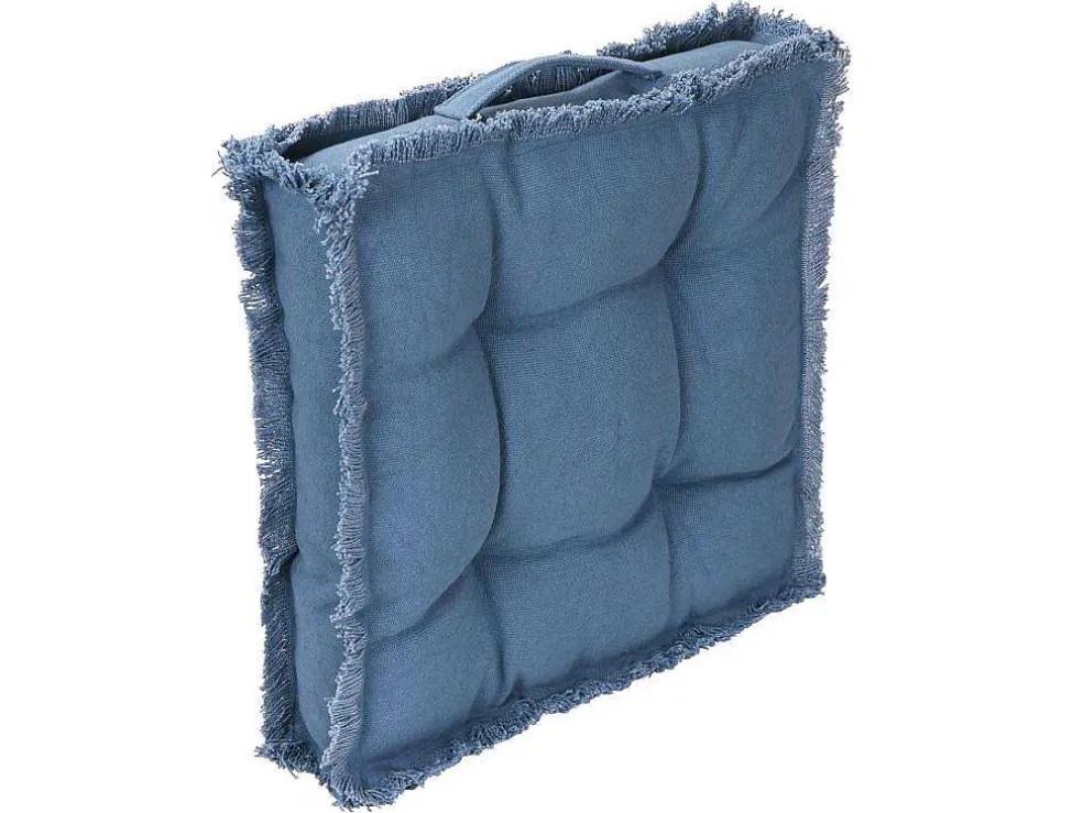 Vloerkussen Van Katoen - 45 X 45 Cm - Blauw - Honduras