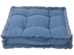 Vloerkussen Van Katoen - 45 X 45 Cm - Blauw - Honduras