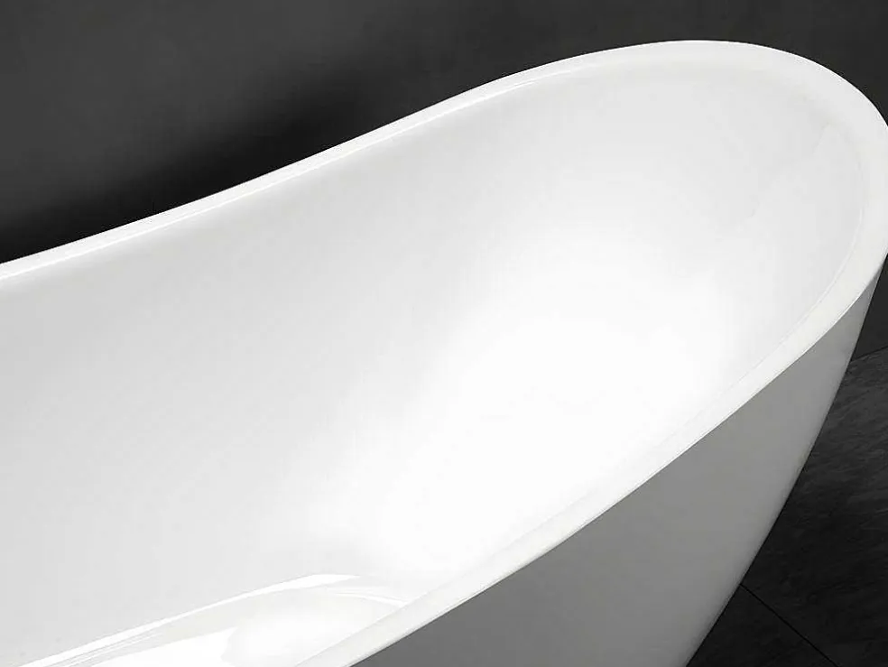 Vrijstaande Badkuip Natalia - Eenpersoons - 220L- 150X75Xh70Cm - Wit